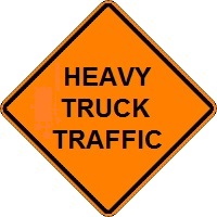 Heavy Truck Traffic - 48-inch Roll-up
