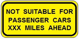 Not Suitable for Passenger Cars - 24x12-, 30x18- or 60x30-inch