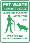 Clean Up Pet Waste - 12x18-inch