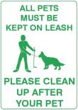 Pets on Leash - 12x18-inch