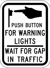 Push Button to Turn on Warning Lights - 9x12-inch