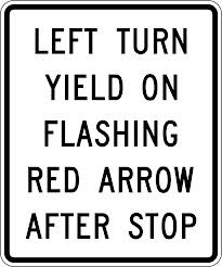 Left Turn Yield - 12x18-, 18x24-, 24-x30, 30x36-inch