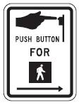 Push Button for (Walk Signal) with Arrow - 9x12-inch