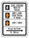 Educational Crosswalk Sign with Arrow - 9x12-inch