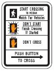 Educational Crosswalk Sign with Arrow - 9x12-inch