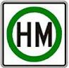 Hazardous Material Route symbol - 18-, 24-, 30- or 36-inch