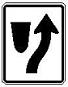 Keep Right symbol - 12x18-, 18x24-, 24x30- or 30x36-inch