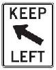Keep (Arrow Northwest) Left - 12x18-, 18x24-, 24x30- or 30x36-inch