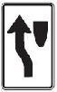 Narrow Keep Left symbol - 12x24-, 18x30- or 24x36-inch