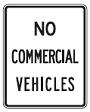 No Commercial Vehicles - 12x18-, 18x24-, 24x30- or 30x36-inch