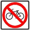 No Bikes symbol - 18-, 24-, 30- or 36-inch