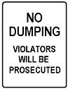 No Dumping - 12x18-inch