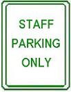 Staff Parking - 12x18-inch