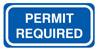 Permit Required - 12x6-inch Blue