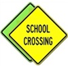 School Crossing (words) - 18-, 24-, 30- or 36-inch