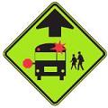 School Bus Stop symbol - 18- , 24-, 30- or 36-inch