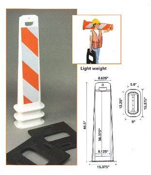 Vertical Panel Barricade - 20- or 30-lb base
