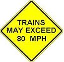 Train Speed Warning - 18-, 24-, 30- or 36-inch