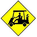 Golf Cart Crossing symbol - 18-, 24-, 30- or 36-inch