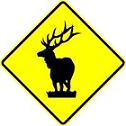 Elk Crossing symbol - 18-, 24-, 30- or 36-inch