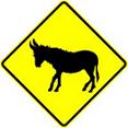 Donkey Crossing symbol - 18-,24-, 30- or 36-inch