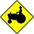 Tractor Crossing symbol - 18-, 24-, 30- or 36-inch