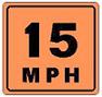 MPH Advisory Plate  (Orange) - 18-, 24- or 30-inch