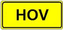 HOV plate - 24x12-, 30x18- or 36x24-inch