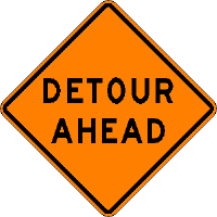 Detour Ahead - 36-inch Roll-up