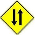 Two-Way Traffic symbol - 18-, 24-, 30- or 36-inch