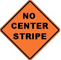 No Center Strip (or Line) - 48-inch Orange