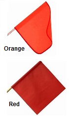 Orange or Red Vinyl Flag - 18- or 24-inch