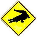 Gator Crossing symbol - 18-, 24-, 30- or 36-inch