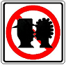 No Kissing Zone - 18- or 24-inch