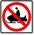 No Snowmobile symbol - 18-inch