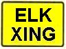 Elk Xing plate- 18x12-, 24x18-, 30x24- or 36x30-inch