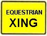 Equestrian Xing plate - 18x12-, 24x18-, 30x24- or 36x30-inch