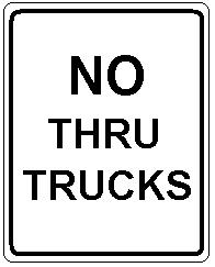 NO THRU TRUCKS