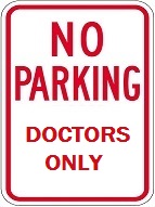 no parking doctors only