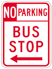 no parking bus stop