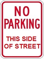 no parking this side of street