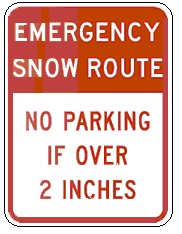 no parking snow route