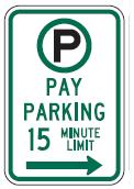 15 minute pay parking limit