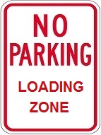 no parking loading zone
