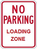 no parking loading zone
