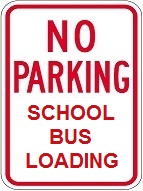 no parking school bus loading