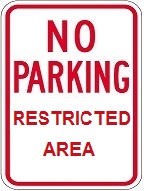 no parking restricted area