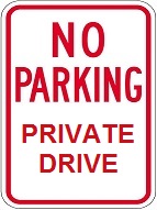 no parking private drive
