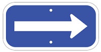 right arrow sign blue