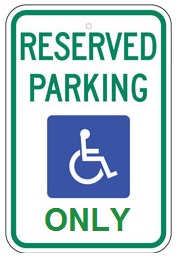 reserved parking handicap